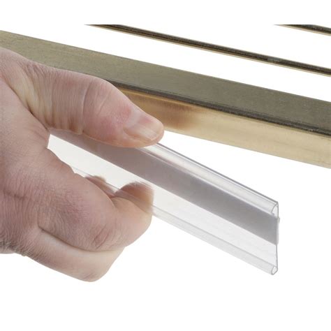 shelf molding strips|Expressly Hubert® Clear Plastic Open Face Adhesive .